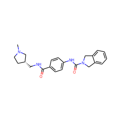 CN1CC[C@@H](CNC(=O)c2ccc(NC(=O)N3Cc4ccccc4C3)cc2)C1 ZINC000166123973