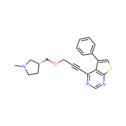 CN1CC[C@@H](COCC#Cc2ncnc3scc(-c4ccccc4)c23)C1 ZINC000146413705