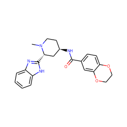 CN1CC[C@@H](NC(=O)c2ccc3c(c2)OCCO3)C[C@@H]1c1nc2ccccc2[nH]1 ZINC000084704310