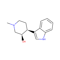 CN1CC[C@@H](c2c[nH]c3ccccc23)[C@@H](O)C1 ZINC000013731868