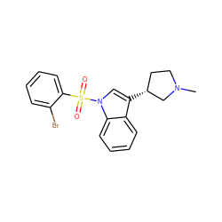 CN1CC[C@@H](c2cn(S(=O)(=O)c3ccccc3Br)c3ccccc23)C1 ZINC000003976215