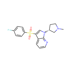 CN1CC[C@@H](n2cc(S(=O)(=O)c3ccc(F)cc3)c3cccnc32)C1 ZINC000028862215