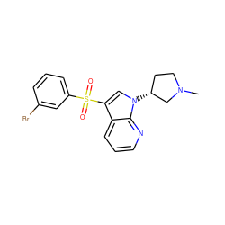 CN1CC[C@@H](n2cc(S(=O)(=O)c3cccc(Br)c3)c3cccnc32)C1 ZINC000028862234