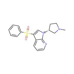 CN1CC[C@@H](n2cc(S(=O)(=O)c3ccccc3)c3cccnc32)C1 ZINC000028862202