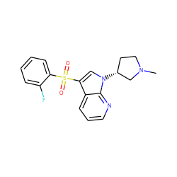 CN1CC[C@@H](n2cc(S(=O)(=O)c3ccccc3F)c3cccnc32)C1 ZINC000028862206