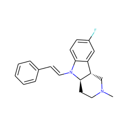 CN1CC[C@@H]2[C@@H](C1)c1cc(F)ccc1N2/C=C/c1ccccc1 ZINC000045335549