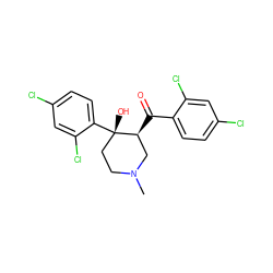 CN1CC[C@](O)(c2ccc(Cl)cc2Cl)[C@@H](C(=O)c2ccc(Cl)cc2Cl)C1 ZINC000013804568