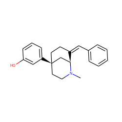CN1CC[C@]2(c3cccc(O)c3)CC/C(=C/c3ccccc3)[C@@H]1C2 ZINC000169344552