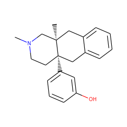 CN1CC[C@]2(c3cccc(O)c3)Cc3ccccc3C[C@]2(C)C1 ZINC000026942056