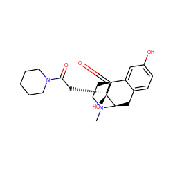 CN1CC[C@]23CC(=O)[C@@H](CC(=O)N4CCCCC4)C[C@@]2(O)[C@H]1Cc1ccc(O)cc13 ZINC000221669102