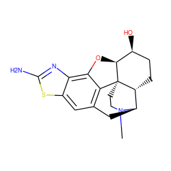 CN1CC[C@]23c4c5cc6sc(N)nc6c4O[C@H]2[C@@H](O)CC[C@@H]3[C@H]1C5 ZINC000029549896