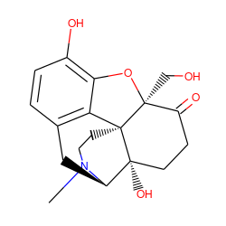 CN1CC[C@]23c4c5ccc(O)c4O[C@@]2(CO)C(=O)CC[C@@]3(O)[C@H]1C5 ZINC000222157352