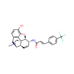 CN1CC[C@]23c4c5ccc(O)c4O[C@H]2[C@H](NC(=O)/C=C/c2ccc(C(F)(F)F)cc2)C=C[C@H]3[C@H]1C5 ZINC000096932835