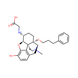 CN1CC[C@]23c4c5ccc(O)c4O[C@H]2[C@H](NCC(=O)O)CC[C@@]3(OCCCc2ccccc2)[C@H]1C5 ZINC000066065936