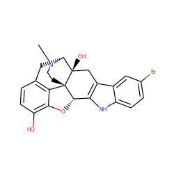 CN1CC[C@]23c4c5ccc(O)c4O[C@H]2c2[nH]c4ccc(Br)cc4c2C[C@@]3(O)[C@H]1C5 ZINC000028955459