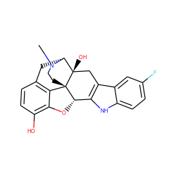 CN1CC[C@]23c4c5ccc(O)c4O[C@H]2c2[nH]c4ccc(F)cc4c2C[C@@]3(O)[C@H]1C5 ZINC000028955454