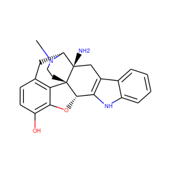 CN1CC[C@]23c4c5ccc(O)c4O[C@H]2c2[nH]c4ccccc4c2C[C@@]3(N)[C@H]1C5 ZINC000058482426