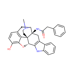 CN1CC[C@]23c4c5ccc(O)c4O[C@H]2c2[nH]c4ccccc4c2C[C@@]3(NC(=O)Cc2ccccc2)[C@H]1C5 ZINC000013517833