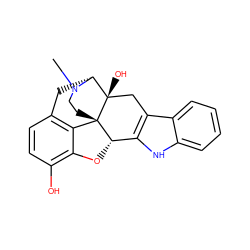 CN1CC[C@]23c4c5ccc(O)c4O[C@H]2c2[nH]c4ccccc4c2C[C@@]3(O)[C@H]1C5 ZINC000005966777