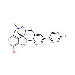 CN1CC[C@]23c4c5ccc(O)c4O[C@H]2c2ncc(-c4ccc(Br)cc4)cc2C[C@H]3[C@H]1C5 ZINC000013559700