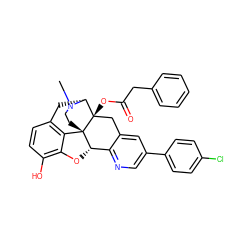 CN1CC[C@]23c4c5ccc(O)c4O[C@H]2c2ncc(-c4ccc(Cl)cc4)cc2C[C@@]3(OC(=O)Cc2ccccc2)[C@H]1C5 ZINC000095577099