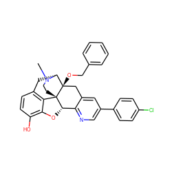 CN1CC[C@]23c4c5ccc(O)c4O[C@H]2c2ncc(-c4ccc(Cl)cc4)cc2C[C@@]3(OCc2ccccc2)[C@H]1C5 ZINC000095575139