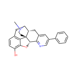 CN1CC[C@]23c4c5ccc(O)c4O[C@H]2c2ncc(-c4ccccc4)cc2C[C@H]3[C@H]1C5 ZINC000013559699