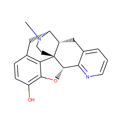 CN1CC[C@]23c4c5ccc(O)c4O[C@H]2c2ncccc2C[C@H]3[C@H]1C5 ZINC000013559698