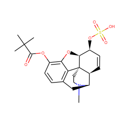 CN1CC[C@]23c4c5ccc(OC(=O)C(C)(C)C)c4O[C@H]2[C@@H](OS(=O)(=O)O)C=C[C@H]3[C@H]1C5 ZINC000036221931