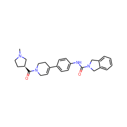 CN1CC[C@H](C(=O)N2CC=C(c3ccc(NC(=O)N4Cc5ccccc5C4)cc3)CC2)C1 ZINC000167011287