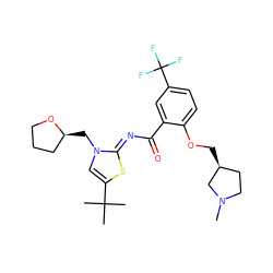 CN1CC[C@H](COc2ccc(C(F)(F)F)cc2C(=O)/N=c2\sc(C(C)(C)C)cn2C[C@H]2CCCO2)C1 ZINC000139919211