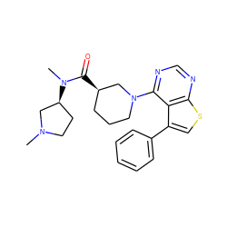 CN1CC[C@H](N(C)C(=O)[C@@H]2CCCN(c3ncnc4scc(-c5ccccc5)c34)C2)C1 ZINC000653763867