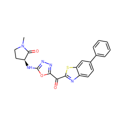 CN1CC[C@H](Nc2nnc(C(=O)c3nc4ccc(-c5ccccc5)cc4s3)o2)C1=O ZINC001772618225