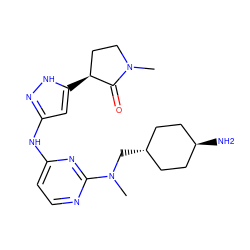 CN1CC[C@H](c2cc(Nc3ccnc(N(C)C[C@H]4CC[C@H](N)CC4)n3)n[nH]2)C1=O ZINC000473096459