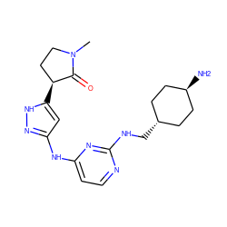 CN1CC[C@H](c2cc(Nc3ccnc(NC[C@H]4CC[C@H](N)CC4)n3)n[nH]2)C1=O ZINC000473087253