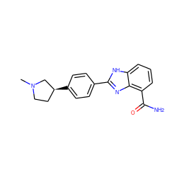 CN1CC[C@H](c2ccc(-c3nc4c(C(N)=O)cccc4[nH]3)cc2)C1 ZINC000049073295