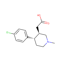 CN1CC[C@H](c2ccc(Cl)cc2)[C@@H](CC(=O)O)C1 ZINC000013579465