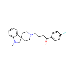 CN1CC2(CCN(CCCC(=O)c3ccc(F)cc3)CC2)c2ccccc21 ZINC000013766742