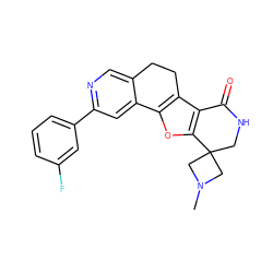 CN1CC2(CNC(=O)c3c2oc2c3CCc3cnc(-c4cccc(F)c4)cc3-2)C1 ZINC000072110251