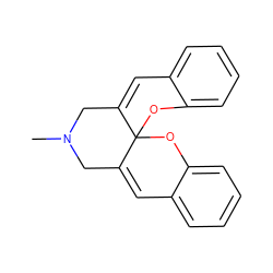 CN1CC2=Cc3ccccc3OC23Oc2ccccc2C=C3C1 ZINC000020477076