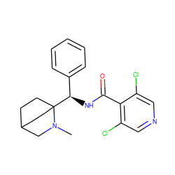 CN1CC2CCC1([C@H](NC(=O)c1c(Cl)cncc1Cl)c1ccccc1)CC2 ZINC000141474557