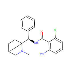 CN1CC2CCC1([C@H](NC(=O)c1c(N)cccc1Cl)c1ccccc1)CC2 ZINC000145654600