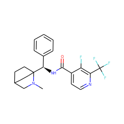 CN1CC2CCC1([C@H](NC(=O)c1ccnc(C(F)(F)F)c1F)c1ccccc1)CC2 ZINC000141474154