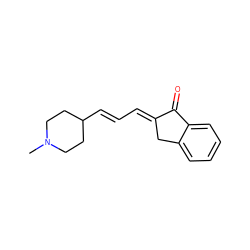 CN1CCC(/C=C/C=C2\Cc3ccccc3C2=O)CC1 ZINC000013449620