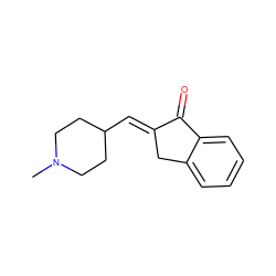 CN1CCC(/C=C2\Cc3ccccc3C2=O)CC1 ZINC000013449567