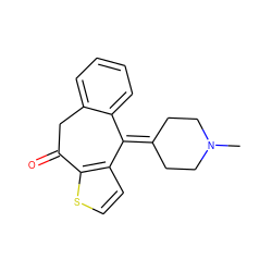 CN1CCC(=C2c3ccccc3CC(=O)c3sccc32)CC1 ZINC000000004351