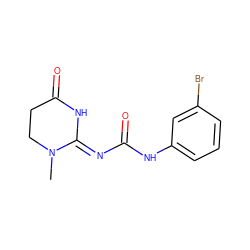 CN1CCC(=O)N/C1=N\C(=O)Nc1cccc(Br)c1 ZINC000084635670