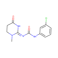 CN1CCC(=O)N/C1=N\C(=O)Nc1cccc(Cl)c1 ZINC000084615291