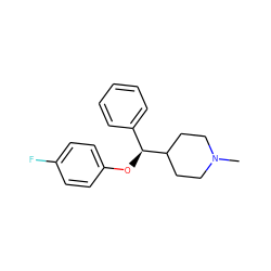 CN1CCC([C@@H](Oc2ccc(F)cc2)c2ccccc2)CC1 ZINC000013531024