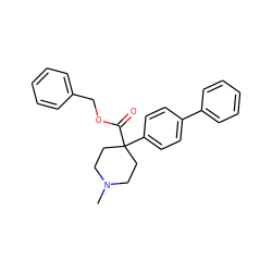 CN1CCC(C(=O)OCc2ccccc2)(c2ccc(-c3ccccc3)cc2)CC1 ZINC000064559770